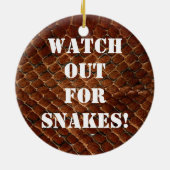 Pas op voor slangen! keramisch ornament (Achterkant)