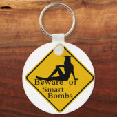 Pas op voor slimme bommen sleutelhanger (Voorkant)