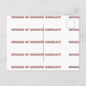 "Pas op voor spoken, Ghouls en Goblin Foolery" Briefkaart (Achterkant)