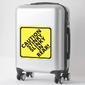 Pas op voor Stinky Slinky Achter! Sticker (Koffer)