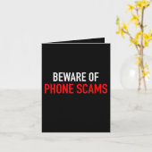 Pas op voor telefonische oplichting - Scam Prevent Kaart (Gele Bloem)