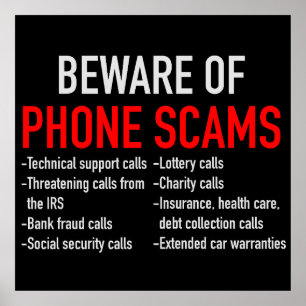 Pas op voor telefonische oplichting - Scam Prevent Poster