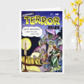 "Pas op voor Terror Tales" Verjaardag Kaart (Gele Bloem)