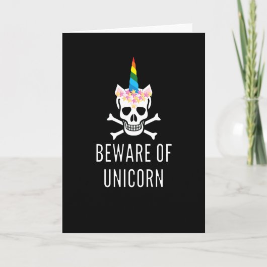 Pas op voor Unicorn Kaart (Voorkant)