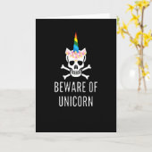 Pas op voor Unicorn Kaart (Gele Bloem)