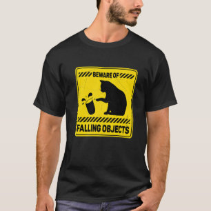 Pas Op Voor Vallende Voorwerpen Kattenbord T-shirt