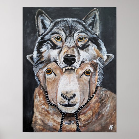 Pas op voor valse Alphas Schilderij van Alfred Fox Poster (Voorkant)