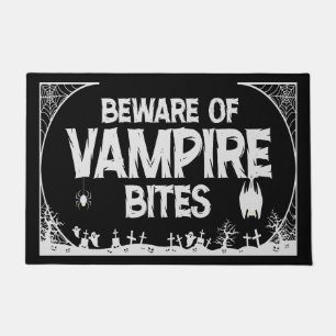 Pas op voor vampierbeten Grappige Spooky Halloween Deurmat