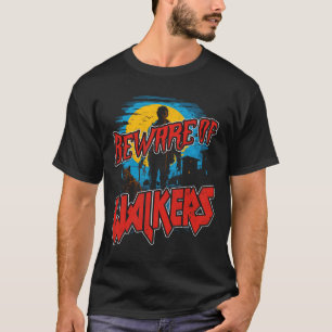 Pas op voor Walkers Scary Zombie Dog Walker Horror T-shirt