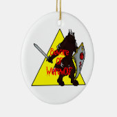 Pas op voor weerwolf keramisch ornament (Rechts)
