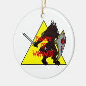 Pas op voor weerwolf keramisch ornament (Links)