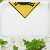 Pas op voor wilde beren, verkeersborden, Japan Theedoek (Gevouwen)