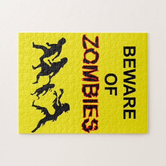 Pas op voor Zombie Puzzle Legpuzzel (Horizontaal)