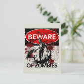 Pas op voor Zombies Briefkaart (Staand voorkant)