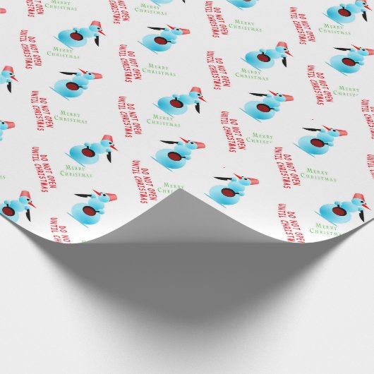 pas open als kerst grappig is cadeaupapier (Hoek)