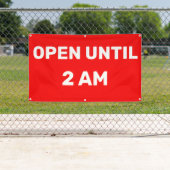 Pas Open tot Bedrijfs 2AM aan Spandoek (Insitu)