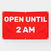 Pas Open tot Bedrijfs 2AM aan Spandoek (Horizontaal)