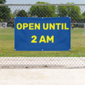 Pas Open tot Bedrijfs 2AM aan Spandoek (Insitu)