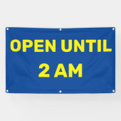 Pas Open tot Bedrijfs 2AM aan Spandoek (Horizontaal)
