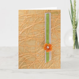 Pas Oranje bloem en abstract patroon aan Kaart