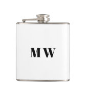 Pas paar initialen bruiloft gunsten heupfles (Voorkant)