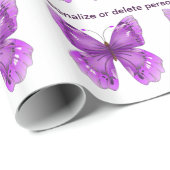 Pas paars vlinderpapier aan cadeaupapier (Rol Hoek)