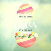 Pas Pasen Sale Ei Bloemen Winkel Procent Korting A Raamsticker (Vel 3)