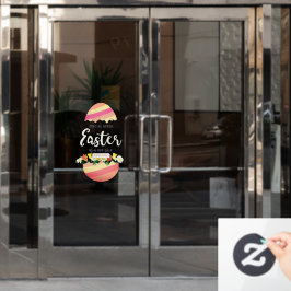 Pas Pasen Sale Ei Winkel Korting Procent Deur aan Raamsticker