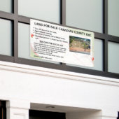 Pas Perceel Eigendom Te Koop Logo Agent aan Spandoek (Buitenkant Gebouw)