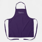 Pas personaliseer het monogram donkere violet van schort (Voorkant)