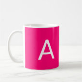 Pas, personaliseer monogram initiaal hete roze aan koffiemok (Links)