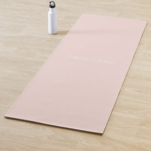 Pas personaliseer naam monogram zwart-wit roze aan yogamat
