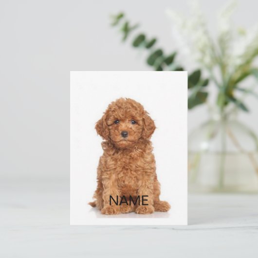 Pas personaliseren aan met foto's en namen briefkaart (Staand voorkant)