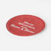 Pas personaliseren aan met naam, fotokerst papieren bordje (Gekanteld)