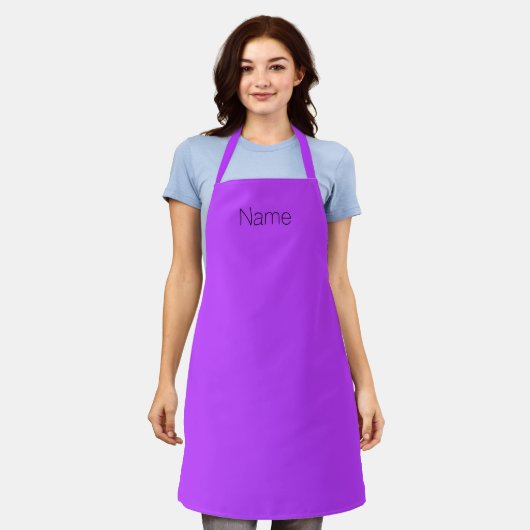 Pas personaliseren met monogram orchid van NAAM aa Schort (Gedragen)
