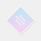 Pas personaliseren met naam en foto op de verjaard servet (Hoek)