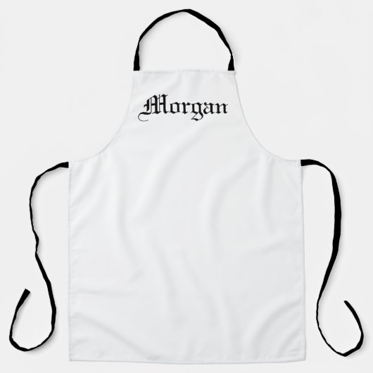 Pas personaliseren met zwart van het monogram van  schort (Voorkant)