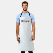 Pas personaliseren met zwart van het monogram van  schort (Gedragen)