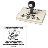 Pas Pizza Restaurant gedetailleerd aan Rubberstempel (Gestempeld)