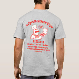 Pas Pizza Restaurant Gedetailleerde grafische acht T-shirt
