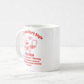 Pas Pizza Restaurant Gedetailleerde Grafische Afbe Koffiemok (Voorkant links)