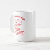 Pas Pizza Restaurant Gedetailleerde Grafische Afbe Koffiemok (Voorkant links)