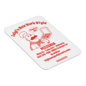 Pas Pizza Restaurant Gedetailleerde Grafische Afbe Magneet (Rechterzijde)