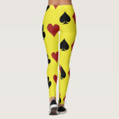 Pas Poker Kaart Symbolen Leggings (Achterkant)