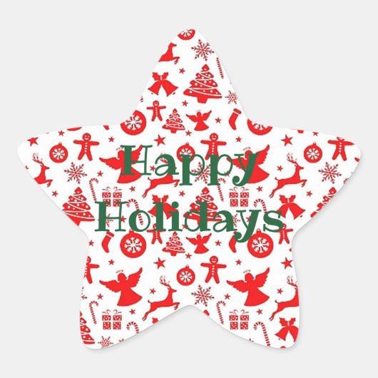 Pas PRETTIGE FEESTDAGEN Angel Deer Stickers aan (Voorkant)