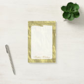 Pas 'Prettige feestdagen' Gold Crumpled Paper aan Post-it® Notes (Kantoor)