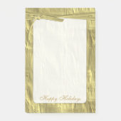 Pas 'Prettige feestdagen' Gold Crumpled Paper aan Post-it® Notes (Voorkant)