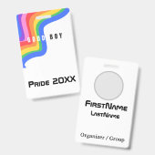 Pas Rainbow Good Boy aan - Party ID Badge, VIP Badge (Voor- en achterkant)