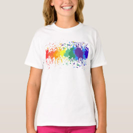 PAS REGENBOOGVERF SPLASH DRUPPELS GAY PRIDE AAN T-SHIRT