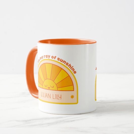 Pas retro aan u bent mijn zonneschijnstijl mok (Voorkant links)